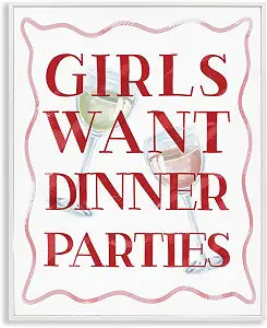 Dinner Party Quote, 16 x 20 Inch Framed Gicle Print