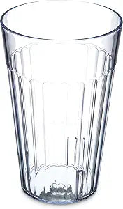 Carlisle FoodService Products Bistro Tumbler Plastic Tumbler for Restaurants, Catering, Kitchens, Plastic, 32 Ounces, Clear