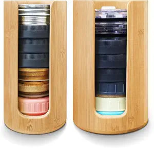 Mason Jar Lid Organizer, Wide & Regular Mouth Lids Holder (2pcs)