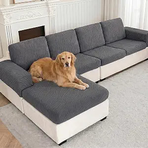 Eco-Ancheng Couch Cushion Cover Seat Cushion Cover Armchair Cover Stretch Slipcovers for Sectional Sofa Couch Covers for Sofa Furniture Protector(3 Piece for Seat or Backrest,Dark Gray)