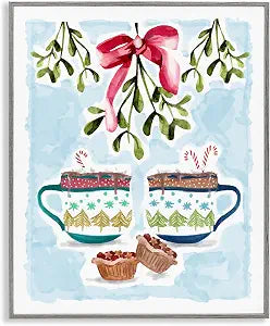 Cozy Winter Cocoa Dessert Holiday, 24 x 30 Inch Framed Gicle Print