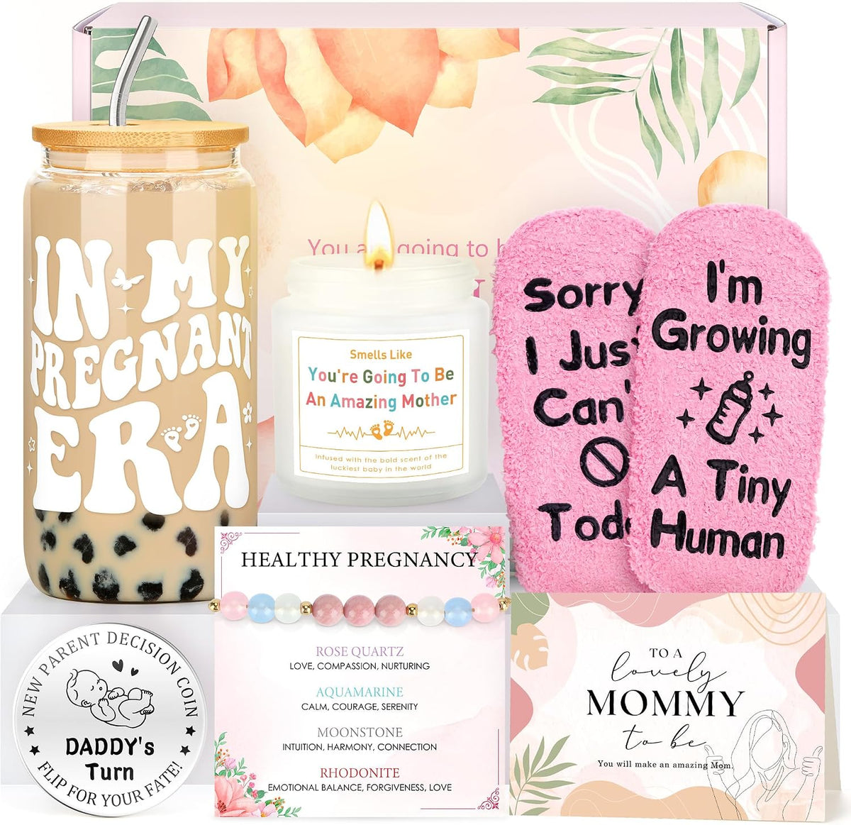 Pregnancy Gifts for Expecting Moms Thoughtful Gifts for New Moms Gift Basket for Mom To Be Gift for Pregnant Women Friend Pregnancy Announcement Presents for First Time Mom, New Mama, Mommy To Be