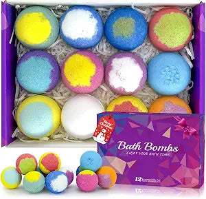 Bath Bombs for Women Gift Set 12 Pack Natural Relaxing Bath Bombs for Her���Aromatherapy Bubble Bath & Fizzy, Christmas Stocking Stuffers Birthday Gifts for Women Mom Wife/Teens, Girlfriend,Kids