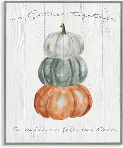 Pumpkins Gather Together Fall, 11 x 14 Inch Framed Gicle Print
