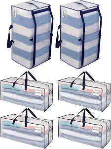 VENO 6 Pack Heavy Duty Moving Bags with Backpack Straps, Zippers & Handles, Extra Large Packing Bags for College Dorm Essentials, Moving Supplies Alternative to Cardboard Moving Boxes