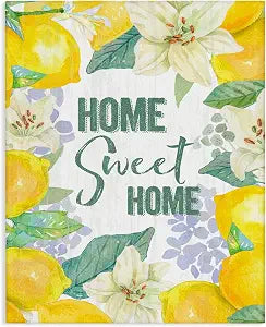 Stupell Industries Home Sweet Home Lemon, 16 x 20 Inch Canvas Wall Art