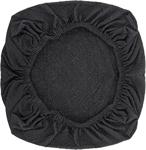 KALIONE Office Chair Cover Desk Chair Seat Cover, Elastic Stretch Chair Slipcovers Dining Room Desk Seat Cover, Removable Chair Seat Cushion Protector Slipcovers Kitchen Chair Protective(Black)