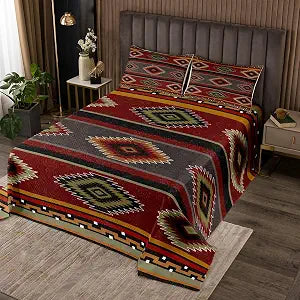 jejeloiu Southwestern Geometric Southwest Bedspread Twin Size Women Men