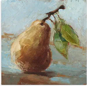 Pear Fruit Still Life Kitchen, 24 x 24 Inch Canvas Wall Art