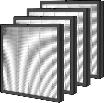 4 Packs Replacement Filter Compatible with AMEIFU G3 / FXAP2W / Sferf-30 & VEWIOR A3 / A3N / ClearAir-A3 and Tailulu HQZZ-260 Air Cleaner Purifier, 3-in-1 Main Filters, Activated Carbon and Pre-Filter