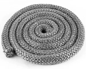 Wood Stove Door Gasket, 1" Wood Stove Gasket Rope Seal for Woodburning Stoves, Heat Resistance Fiberglass Gasket Replacement for Wood Stoves and Fireplaces