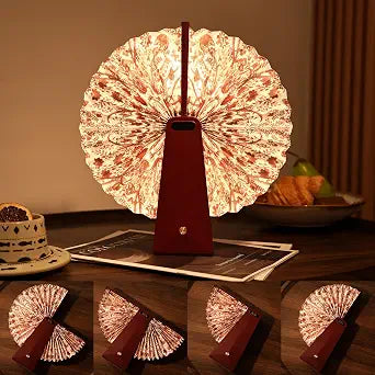 Foldable Mood Lamp with Touch Control - 3 Color Changing Portable Atmosphere Light, 2500mAh Rechargeable Battery, 6-8 Hours Lasting, Home Decor Gift for Bedroom, Camping, Party