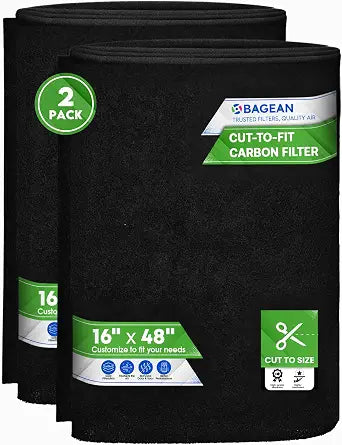 Bagean Cut to Fit Activated Carbon Filter Sheet 16 x 48 Carbon Air Filter