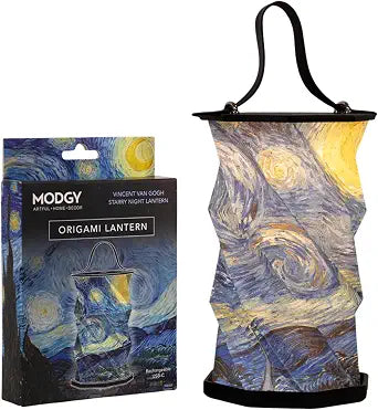 MODGY Starry Night Origami Lantern, Rechargeable LED Decorative Paper Lantern