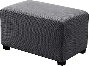 Ottoman Cover Slipcover Washable Stretch Living Room Stool Cover