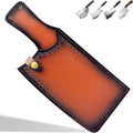 Kitory Leather Knife Sheath for Cleaver, Premium Genuine Leather Blade Cover with Snap Closure and Belt Loop, Universal Fit 7-8 Inch Chef Cleaver and Meat Chopper, Gift for Men Women