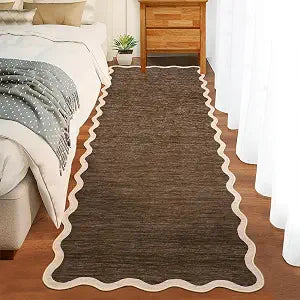 GarveeHome Scalloped Washable Runner Rugs 2x6 Modern Non Slip Kitchen Rugs