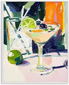 Vibrant Summer Cocktail Abstract, 16 x 20 Inch Framed Gicle Print