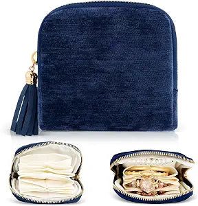 Travel Jewelry Case for Women, Portable Pouch Bags Velvet Organizer