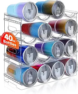 Amaoot Large Compartment Stackable Water Bottle Organizer for Cabinet