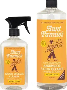 Aunt Fannie's Wood Cleaning Bundle, Floor Cleaner + Wood Spray, 2 Pieces