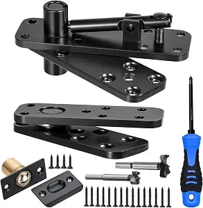 Hidden Door Hinge,570Lbs Load-Bearing,Heavy Duty 360&180Swing Pivot Hinge