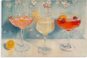 Fun Fruity Cocktails Kitchen, 20 x 30 Inch Canvas Wall Art