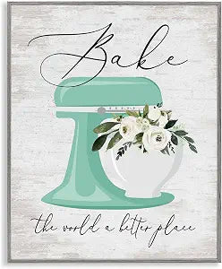 Floral Baking Affirmation, 16 x 20 Inch Framed Gicle Print