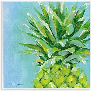 Stupell Industries 'Tropical Pineapple on Blue'| Wall Plaque Art