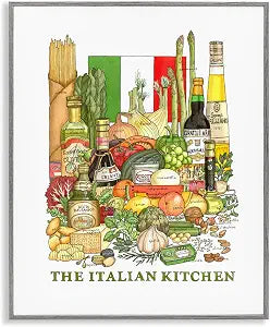 Italian Kitchen Food Still Life, 11 x 14 Inch Framed Gicle Print