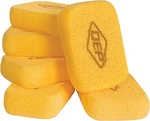 QEP 70005Q-6D 7.5 Inch x 5.5 Inch x 1.875 Inch Grouting, Cleaning and Washing Sponge, X-Large, 6-Pack