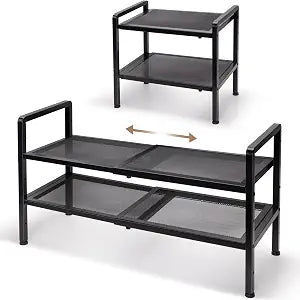 Varhomax Expandable Shoe Rack for Closet and Entryway 2-Tier