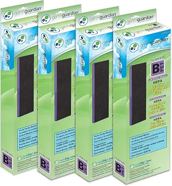 GermGuardian Air Filter B, Genuine Toxin Clear HEPA Replacement Air Purifier Filter, Removes 99.97% of Pollutants, Common VOCs, Household Toxins, AC4825, AC4300, AC4880, AC4900, CDAP4500, FLT4825VO