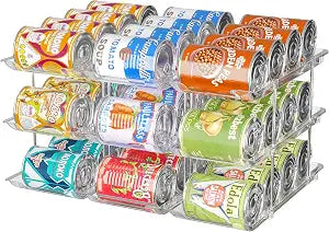 Can Organizer for Pantry, 3 Tier Rolling Can Storage Organizer Pantry