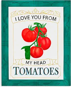 Stupell Industries Tomato Pun Kitchen Humor, 16 x 20 Inch Canvas Wall Art