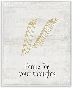 Penne for Your Thoughts Humor, 16 x 20 Inch Framed Gicle Print