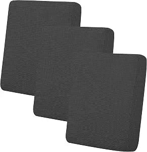 Easy-Going Stretch 3 Pieces Couch Cushion Cover for Sofa Seat