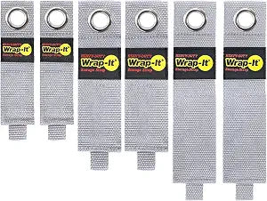 Heavy-Duty Wrap-It Storage Straps - (Assorted 6-Pack) Silver