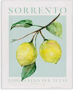 Sorrento Lemon Branch Kitchen, 24 x 30 Inch Canvas Wall Art