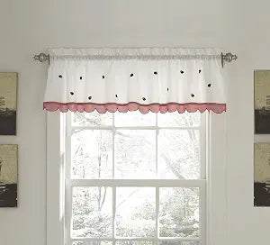 Today's Curtain Ladybug Meadow Valance 12"