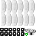 12+12 Pack Replacement Filters Compatible with ORSDA D30 67oz/2L Automatic Stainless Steel Cat Water Fountain, Includes 12 Water Filters + 12 Pump Sponges (24 PCS)