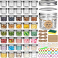 4oz Glass Mason Jars with Airtight Lids, Mini Canning Jars 40 Pack
