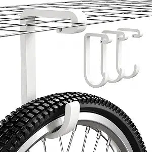 Thickened Bike Hooks for Garage Ceiling Rack,S Hooks for Hanging Bike,White