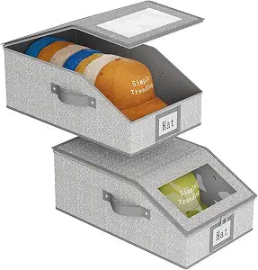 Simple Trending Hat Organizer for Baseball Caps, 2PCS, Grey