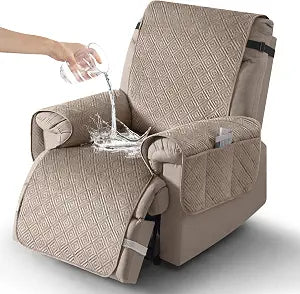 Timeles Recliner Covers Washable, Stretch Chair Slipcovers, 25",Taupe