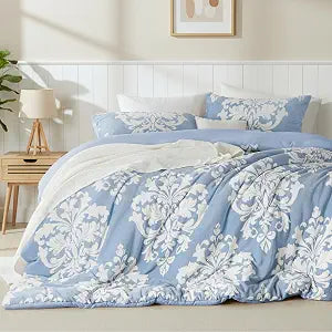 Exclusivo Mezcla Fleece King Comforter Set, Slate Blue