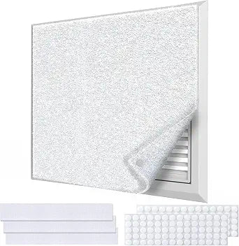 MERV 8 Air Vent Filters,20" x 98" Cut to Fit Air Filter (60+ Filters),Electrostatic Filter Media for Air Vents,Air Conditioner,HVAC,Registers,Grilles,Includes 48 Adhesive Hooks