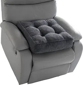 HIGOGOGO Tufted Corduroy Recliner Seat Cushion for Elderly, High Density Foam Large Square Seat Cushion for Recliner Chair, Floor Pillow, Office Chair, Car, No Pressure on Thighs, 20x20x4