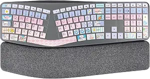 Cute Silicone Keyboard Cover for Logitech Ergo K860 Ergonomic Keyboard, US Layou, Cute Bunny