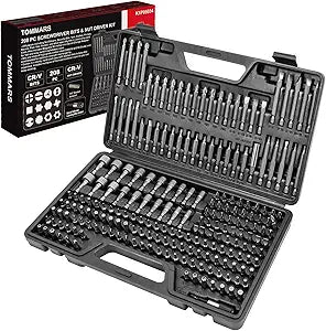 TOMMARS 208-Pc Master Screwdriver Bit Set